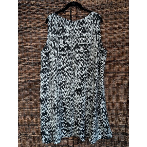NWT Halogen Ikat Print Tank Dress Womens 3X Flowy Lightweight Office Work Party - Picture 4 of 7